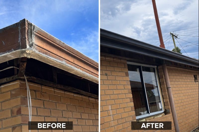 Roof leak repair work