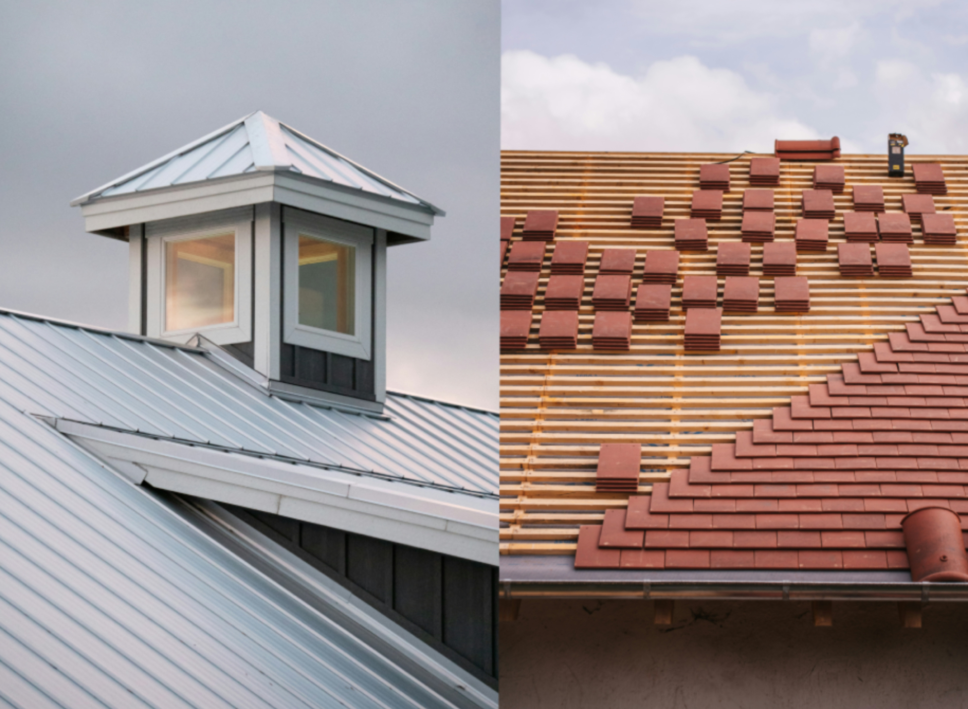 Roof plumbing work in progress